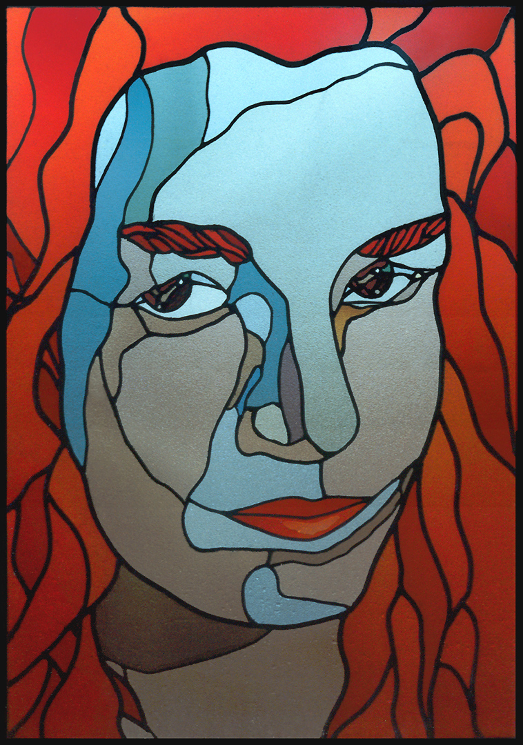 Portrait of Marta (Stained Glass) Juan Vaquerizo