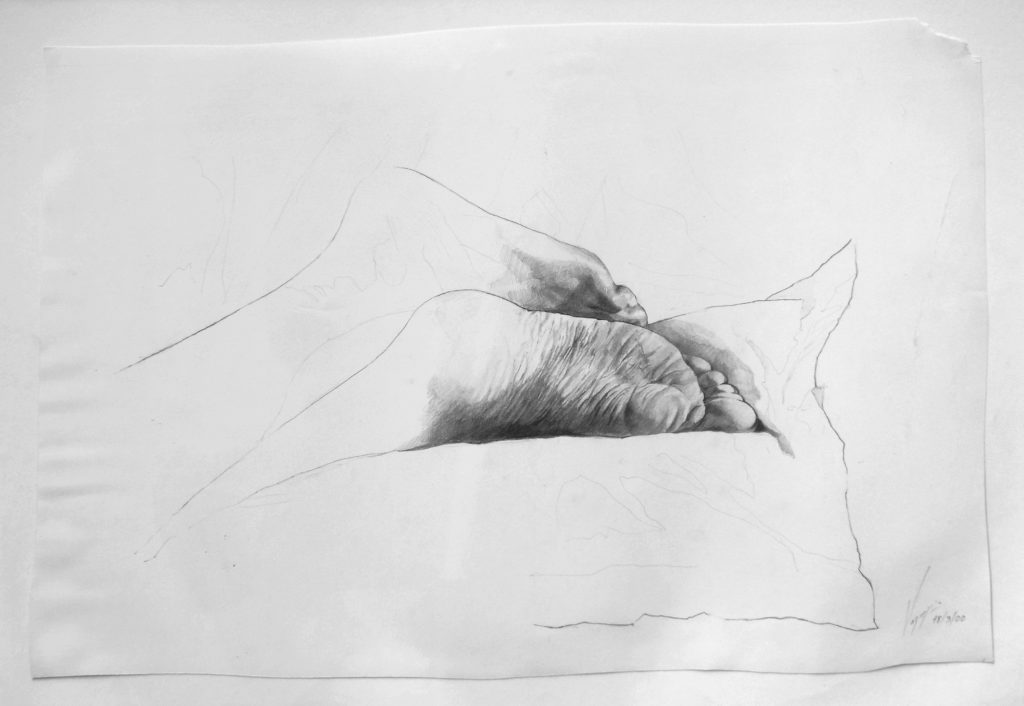 Juan Vaquerizo-El reposo de Eva-The rest of Eva (draw)