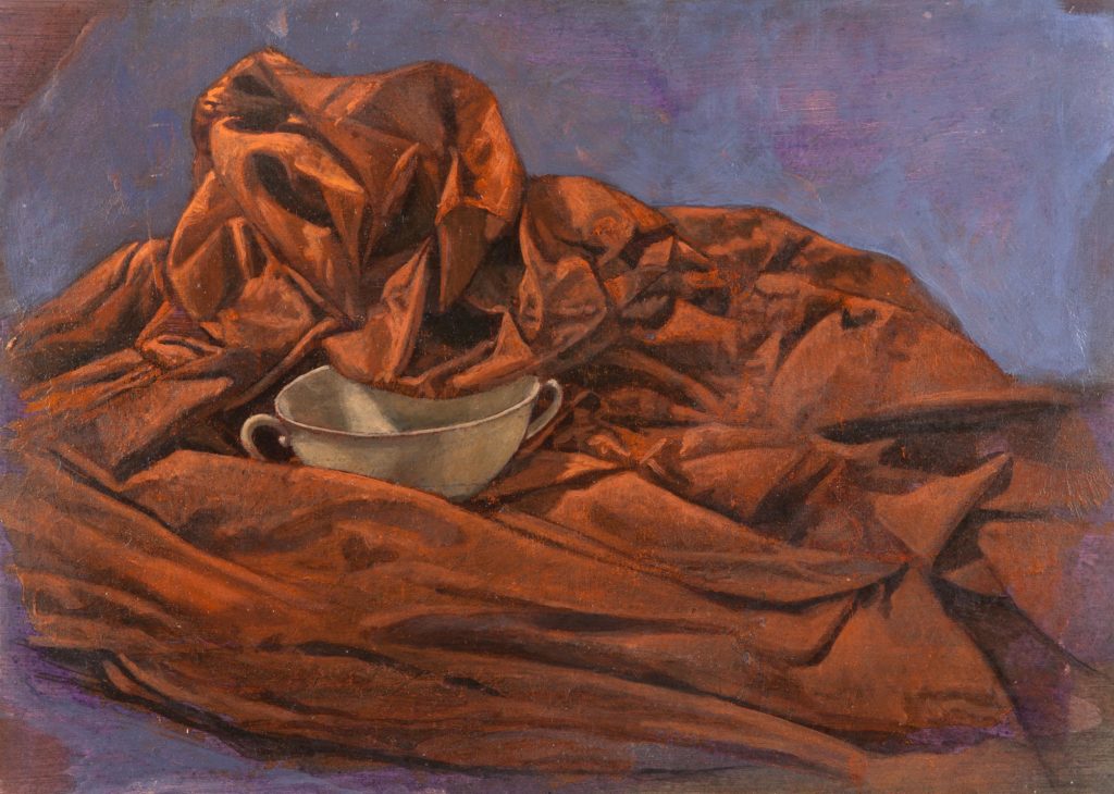 Porcelana y lienzo V-Juan Vaquerizo