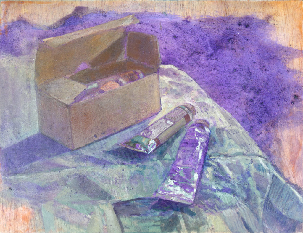Tubos de oleo sobre papel periodico I-Juan Vaquerizo